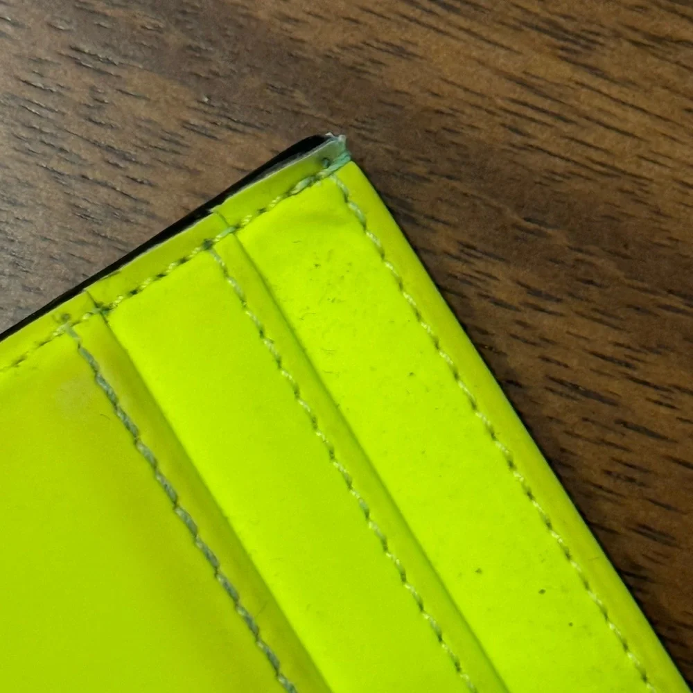 Versace Neon Yellow Card Holder - Picture 5 of 10